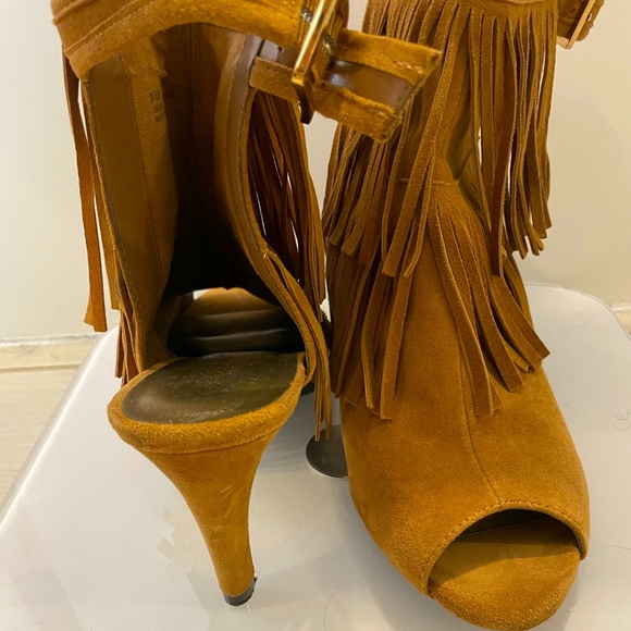 Tan suede aerosoles heels SZ 9.5 - Picture 1 of 2